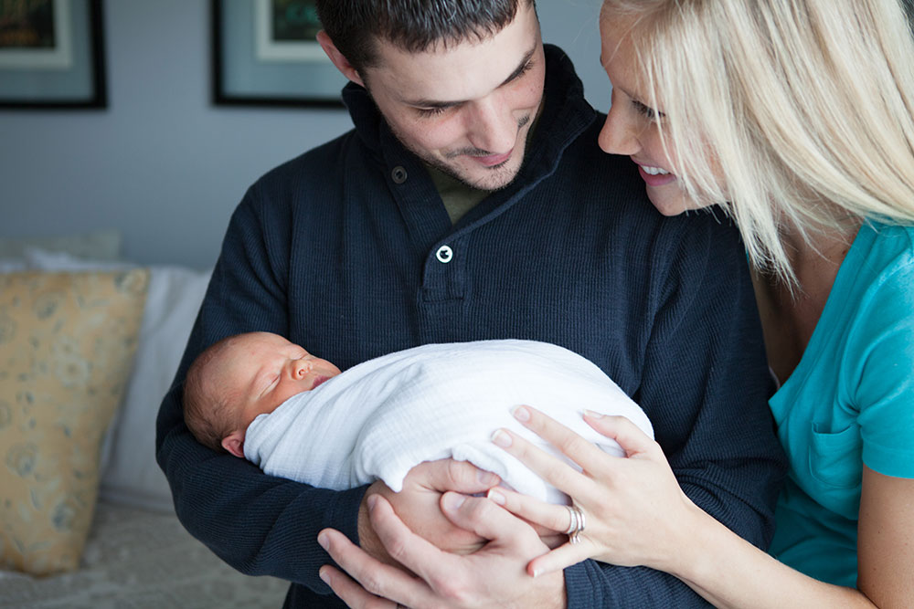 Young Couple with Baby